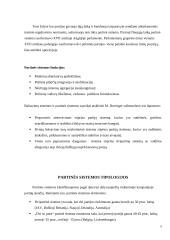 Partinės sistemos ir jų tipologija. Lietuvos partinė sistema 5 puslapis
