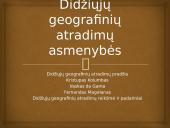Didžiųjų Geografinių Atradimų asmenybės