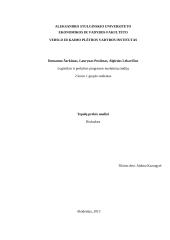 Tepalų produkto analizė