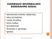 Neverbalinė komunikacija prezentacija 6 puslapis