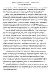 Broniaus Radzevičiaus novelės „Žemės keleiviai“ analizė ir interpretacija