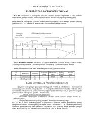 Elektroninio oscilografo tyrimas 1 puslapis