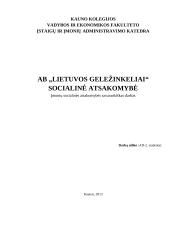 AB „Lietuvos geležinkeliai“ socialinė atsakomybė