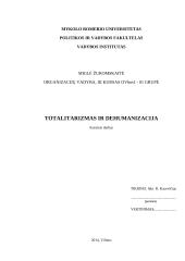 Totalitarizmas ir dehumanizacija