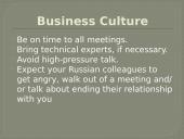 Business etiquette in Russia 8 puslapis