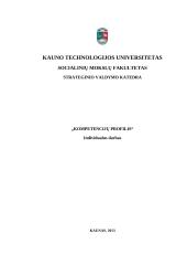 Kompetencijų profilis. Biuro administratorius.