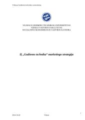 IĮ „Gudienos technika“ marketingo strategija