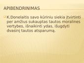 Kristijonas Donelaitis ,,Metai’’ skaidrės 12 puslapis
