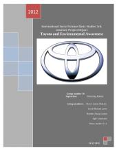 Toyota and Environmental Awareness