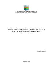 Žemės konsolidacijos projektas Kauno rajono apskrityje Dokių kaime