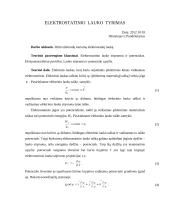 Elektrostatinio lauko tyrimas laboratorinis darbas