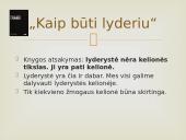 Knygos pristatymas "Kaip būti lyderiu" 7 puslapis