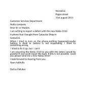 Letter to Nokia