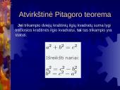 Pitagoro teorema skaidrės 8 puslapis