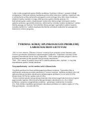 Pagrindinės aplinkosauginės problemos Lietuvoje 14 puslapis