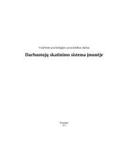 Darbuotojų skatinimo sistema įmonėje