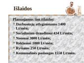 Verslo planas ,,Doro spageterija”  18 puslapis