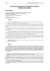 Psichosocialinių krizių prevencija laisvės atėmimo sąlygomis