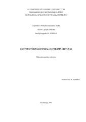 ES struktūriniai fondai, jų parama Lietuvai