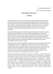 Juozo Brazaičio „Vienų vieni“ recenzija