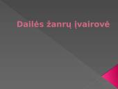 Dailės žanrų įvairovė