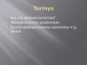 Abstrakcionizmas skaidrės 2 puslapis