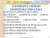Viešojo administravimo etika skaidrės 2 puslapis