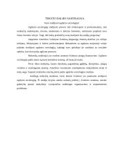 Teksto „Sociology of Education. A Unique Perspective for Understanding Schools“ II dalies analizė, santrauka, refleksija 5 puslapis