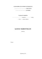 0,4/10 kV skirstyklos
