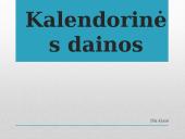 Kalendorinės dainos