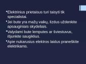 Elektros srovės poveikis žmogaus organizmui skaidrės 10 puslapis