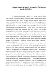 Žmonių sumaterialėjimas S. Kymantaitės-Čiurlionienės pjesėje ,,Pinigėliai” 1 puslapis
