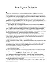 Stebuklų pasaka "﻿Laimingasis fontanas"