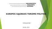 Europos Sąjungos turizmo politikos skaidrės