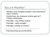 Filosofija - skaidrės 8 puslapis