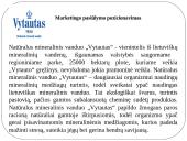 Mineralinio vandens "Vytautas" marketingo strategija 11 puslapis