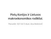 Lietuvos ir Pietų Korėjos makroekonominiai rodikliai