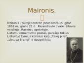 Maironio gyvenimas ir kūryba skaidrės 2 puslapis