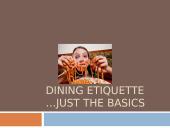 Dining etiquette