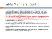 Dining etiquette 8 puslapis