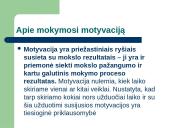 Mokymosi motyvacija. Teorijos 15 puslapis