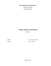 Vaikų amžiaus neurozės referatas