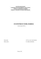 Statistikos namų darbas Lietuvos dujos