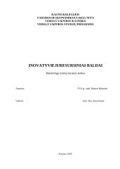 Inovatyvieji/resursiniai baldai