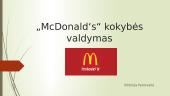 McDonald‘s kokybės valdymas