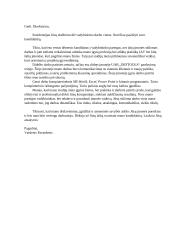 Motyvacinis laiškas  dėl vadybininko darbo vietos