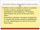 Lietuvos eksporto plėtra ir jos tendencijos 10 puslapis