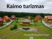 Kaimo turizmas. Skaidrės