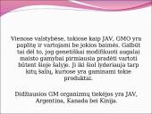 Genetiškai modifikuoti organizmai (GMO) pristatymas 11 puslapis