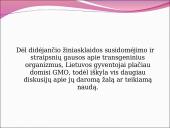 Genetiškai modifikuoti organizmai (GMO) pristatymas 8 puslapis